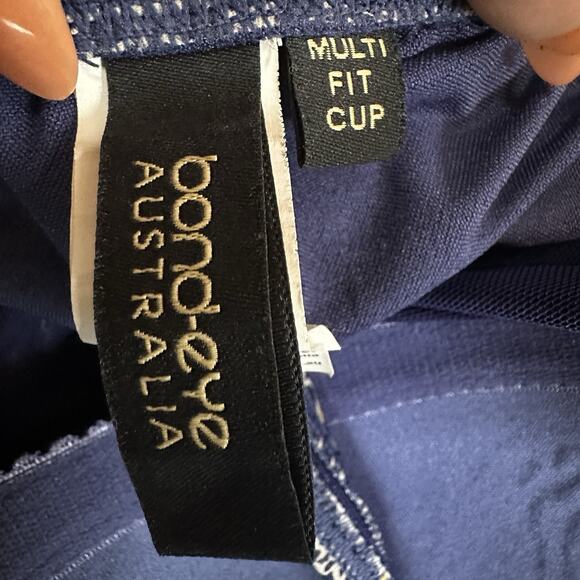 Bond-eye swimwear One Piece Swimsuit Size 12 Boho Floral Blue Gold Multi-Cup - Picture 6 of 10